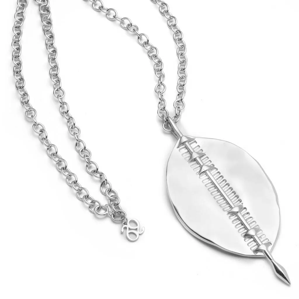 Bulawayo Sterling Silver Shield Pendant Necklace
