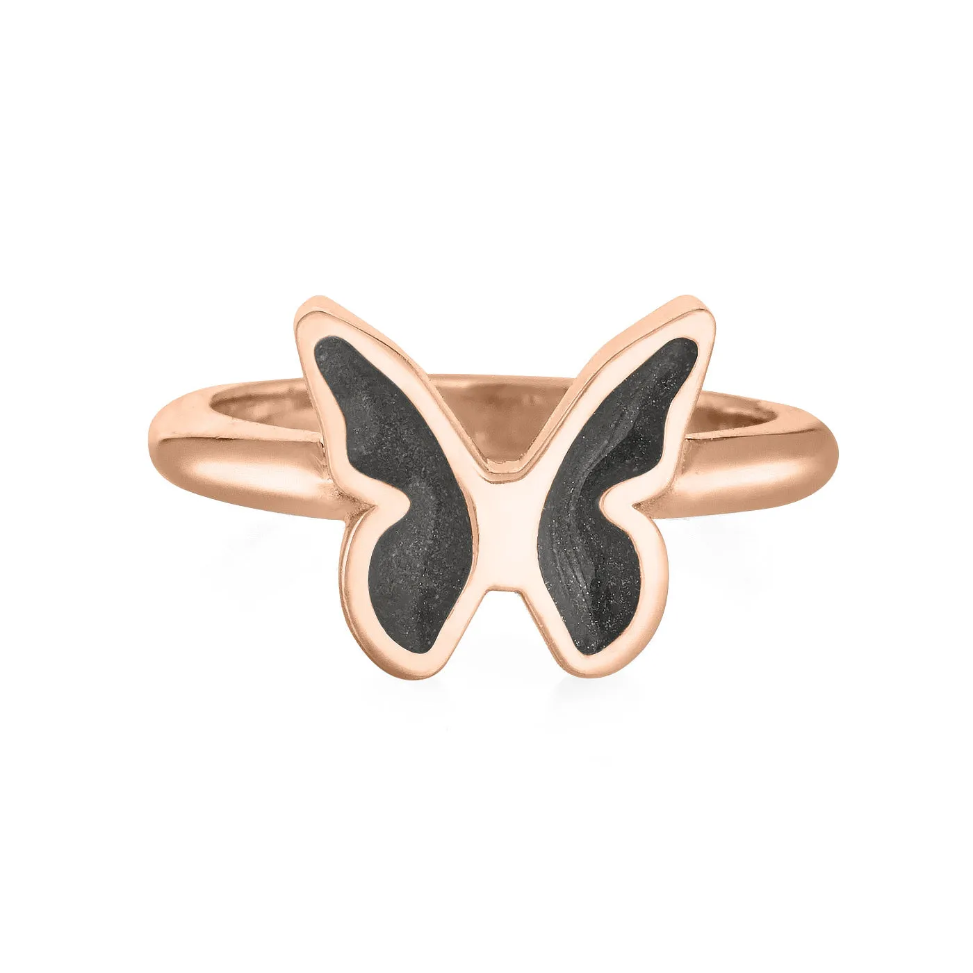 Butterfly Cremation Ring in 14K Rose Gold