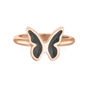 Butterfly Cremation Ring in 14K Rose Gold