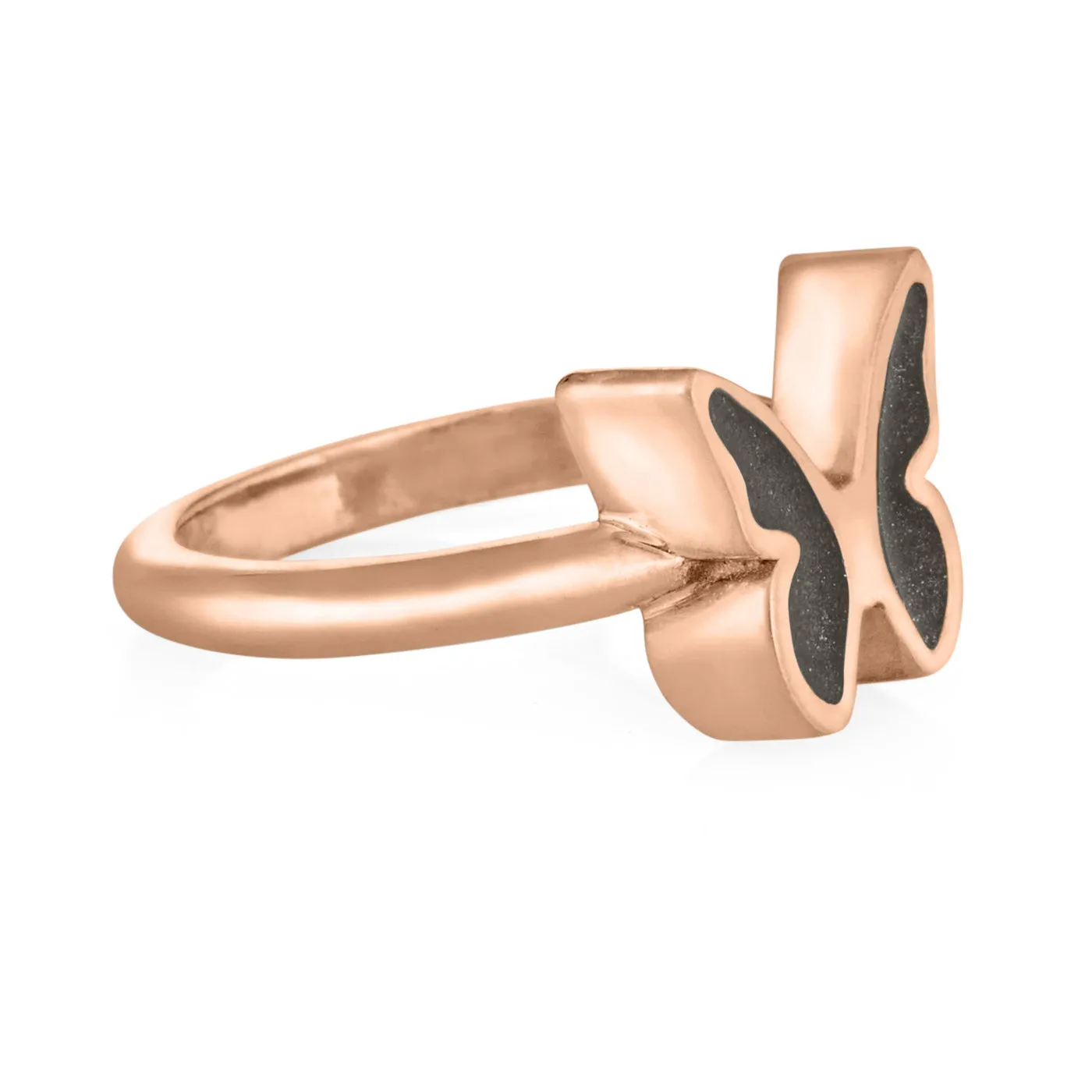 Butterfly Cremation Ring in 14K Rose Gold