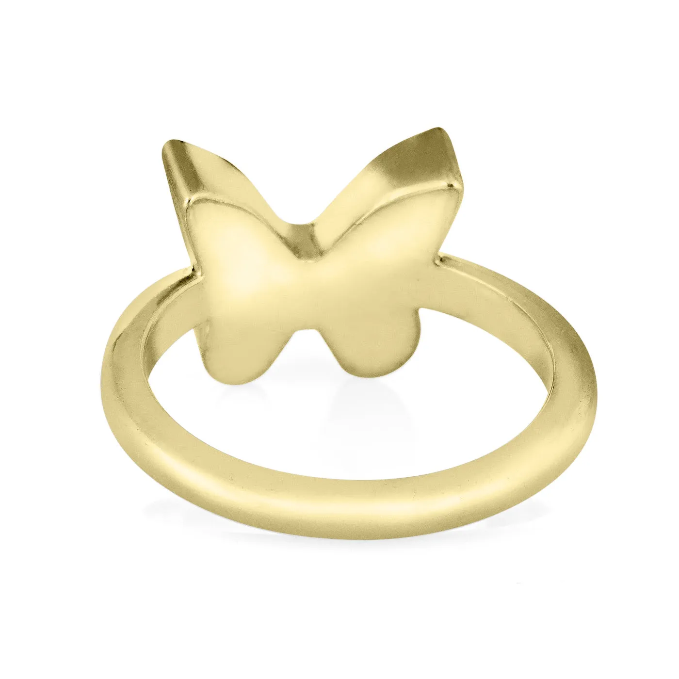 Butterfly Cremation Ring in 14K Yellow Gold