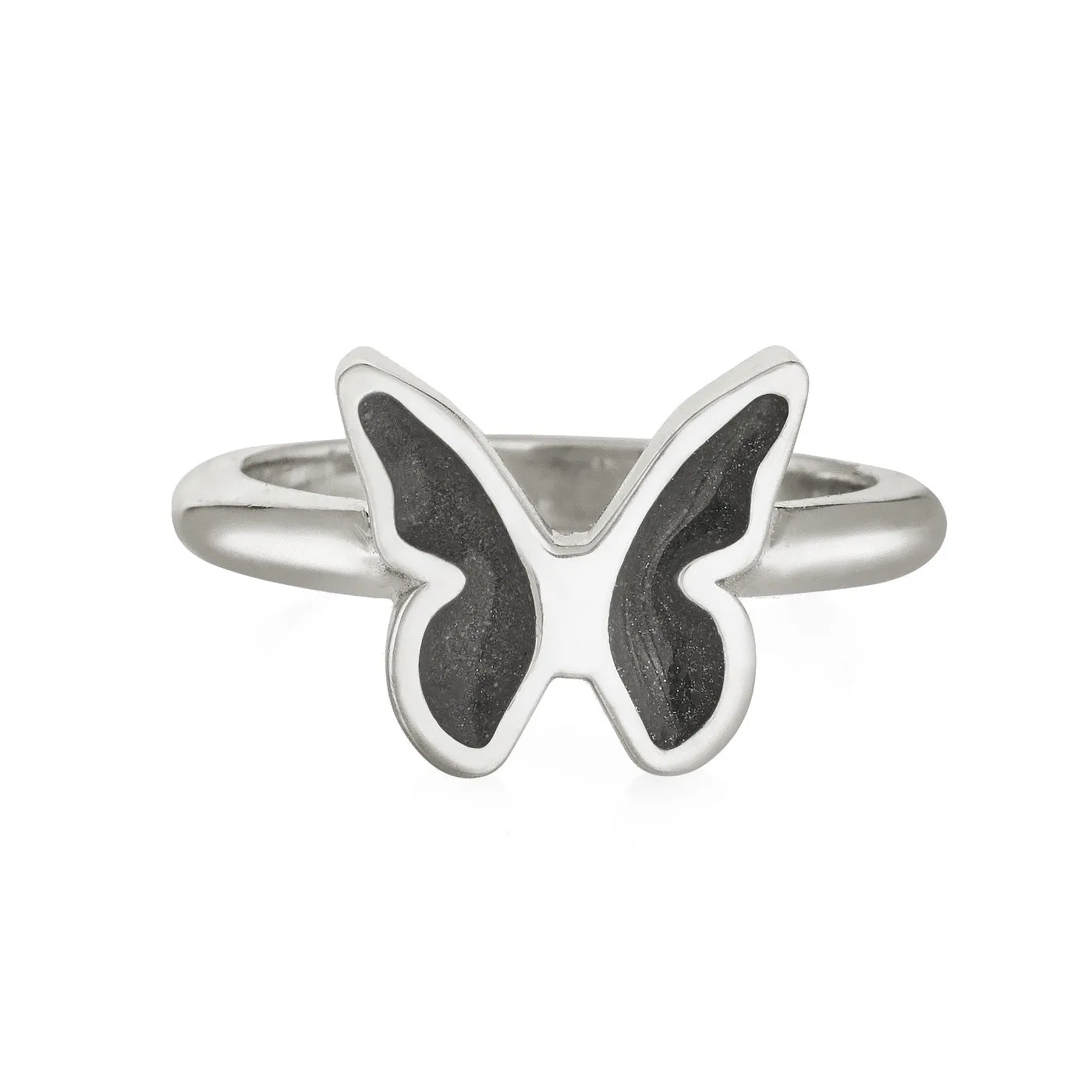 Butterfly Cremation Ring in Sterling Silver