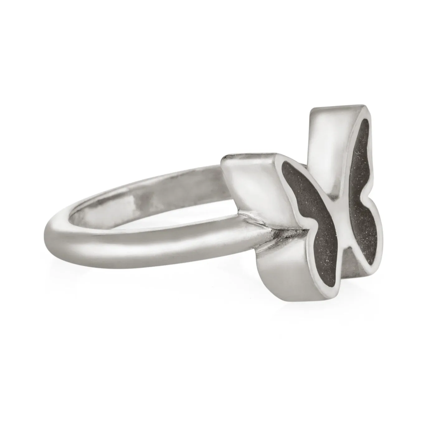 Butterfly Cremation Ring in Sterling Silver