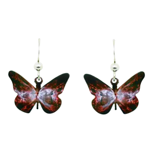 Butterfly Emerges Earrings, sterling silver French hooks, Item# 1944