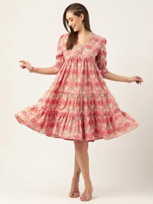 Buy Multi Comfort Fit Cotton Ethnic Dress for Women Online - Zola