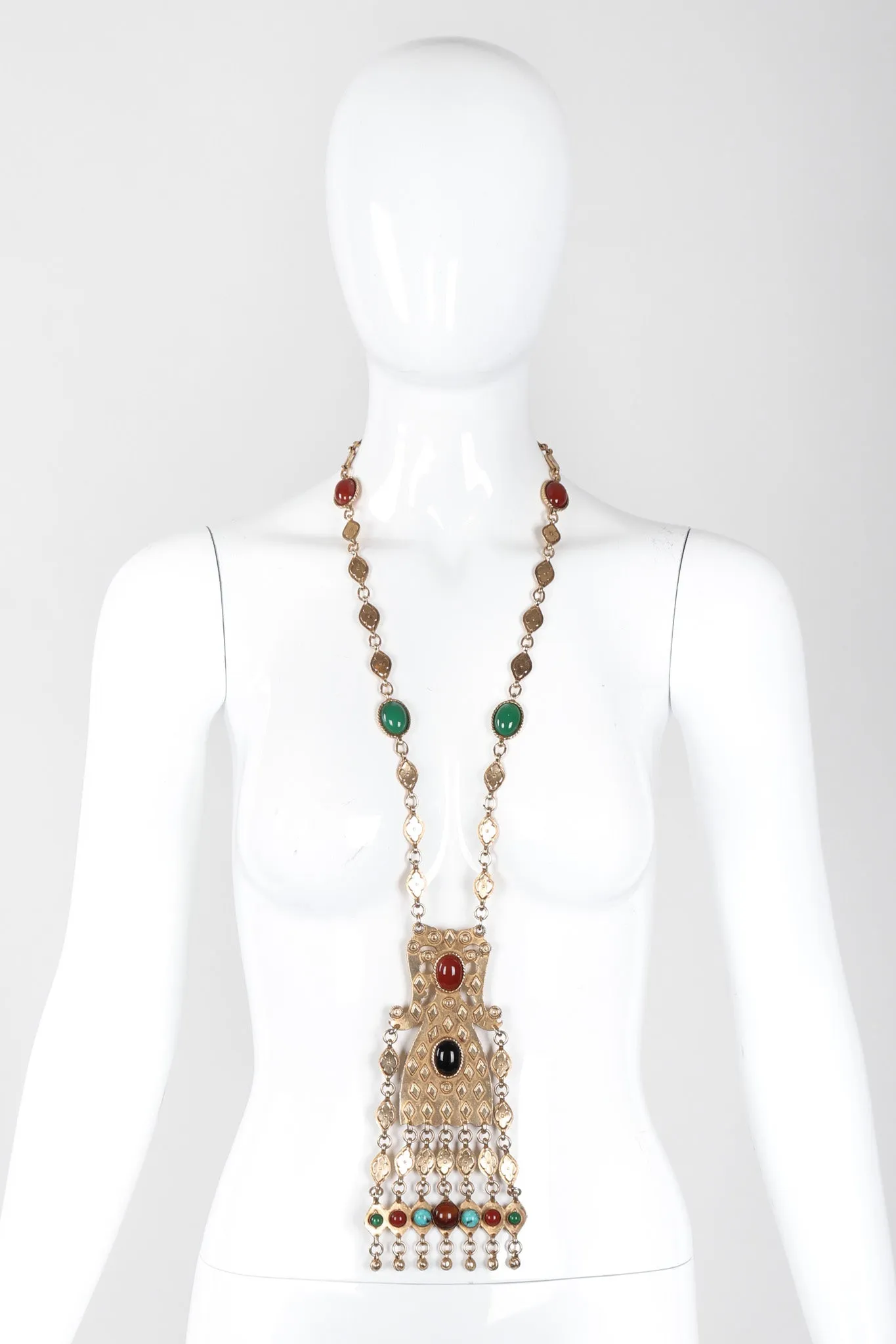 Byzantine Cabochon Plate Necklace