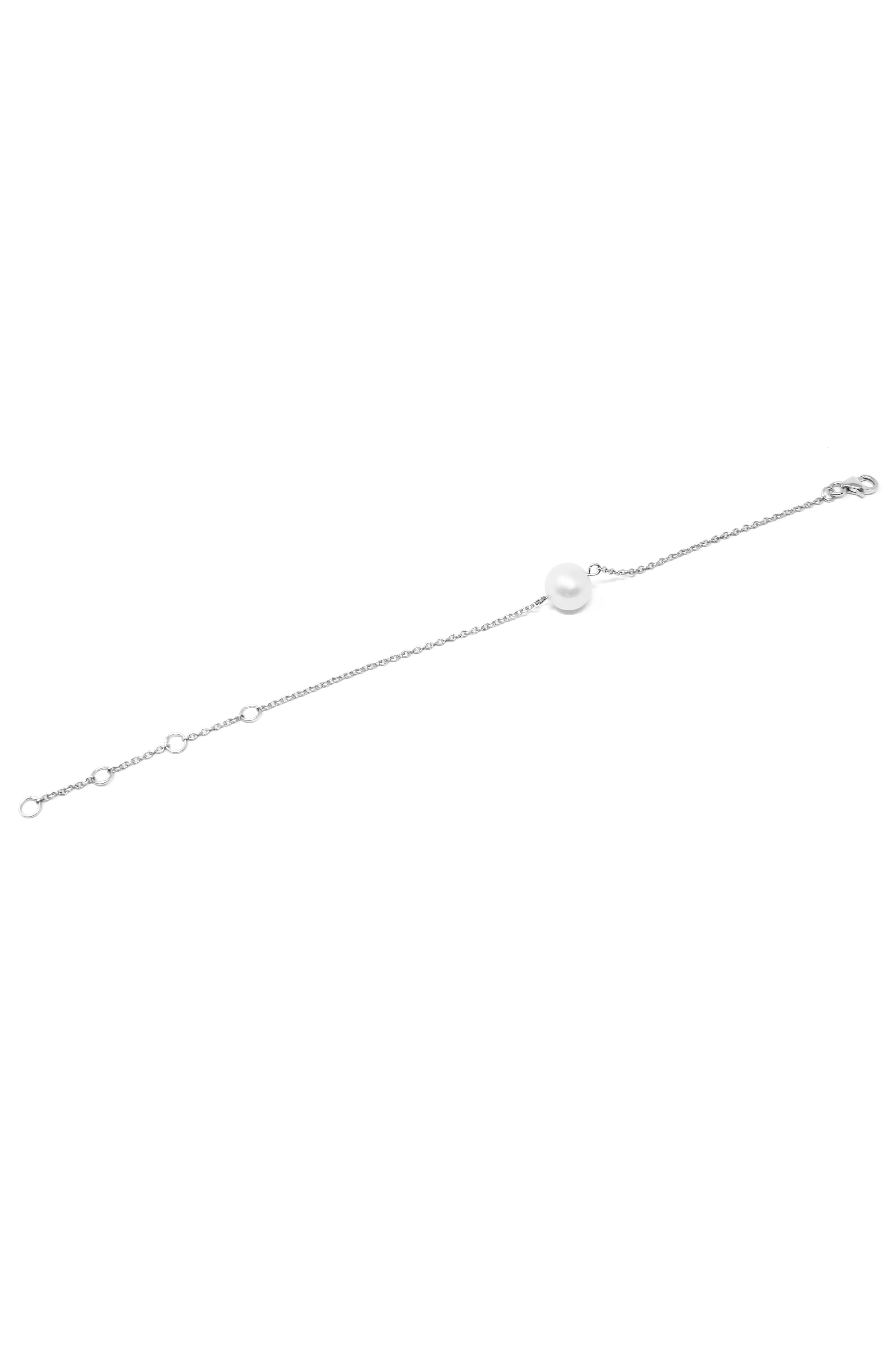 Carry Me Everywhere Pearl Blush Chain Gold Plated Sterling Silver Bracelet