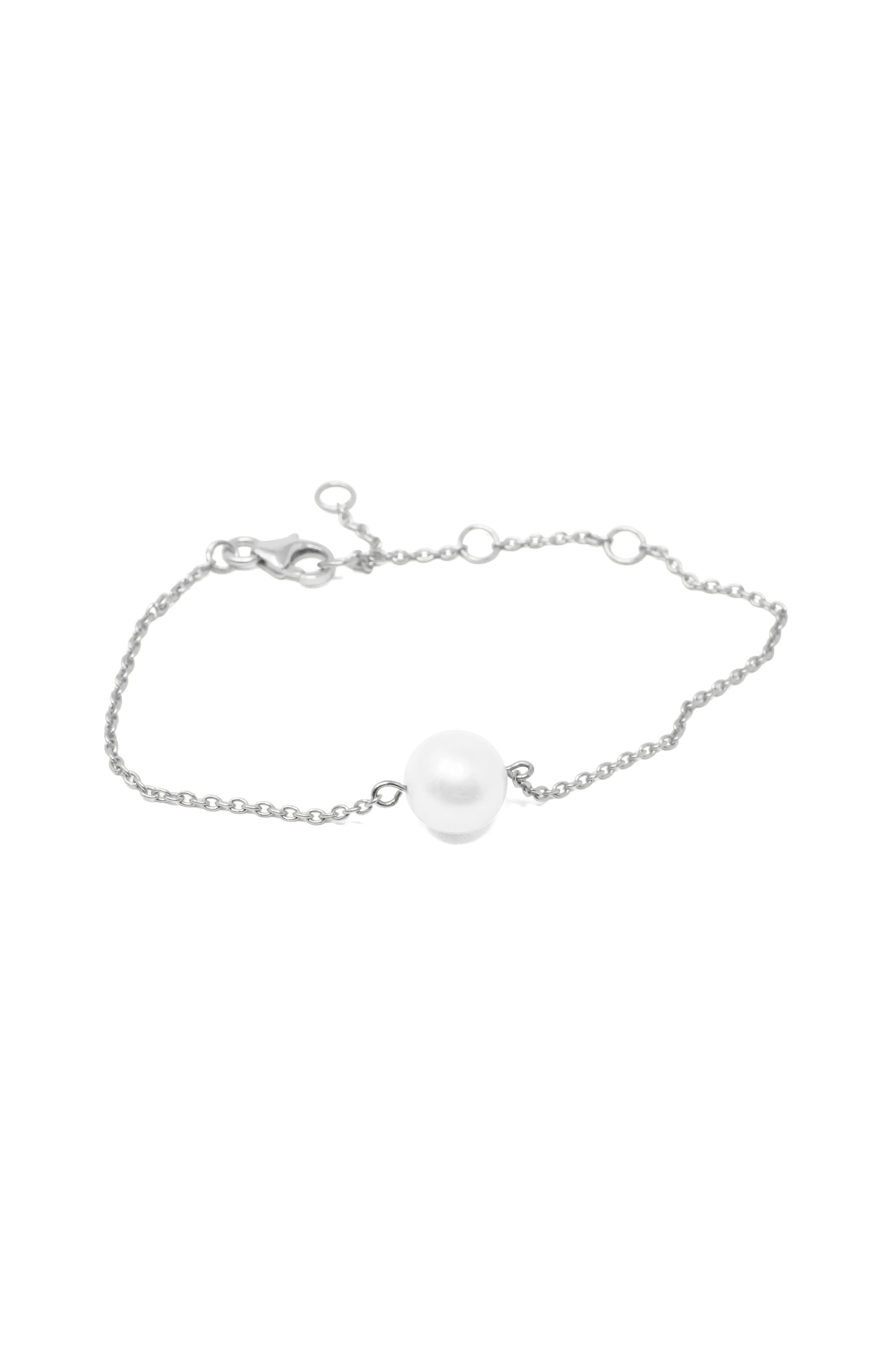 Carry Me Everywhere Pearl Blush Chain Gold Plated Sterling Silver Bracelet