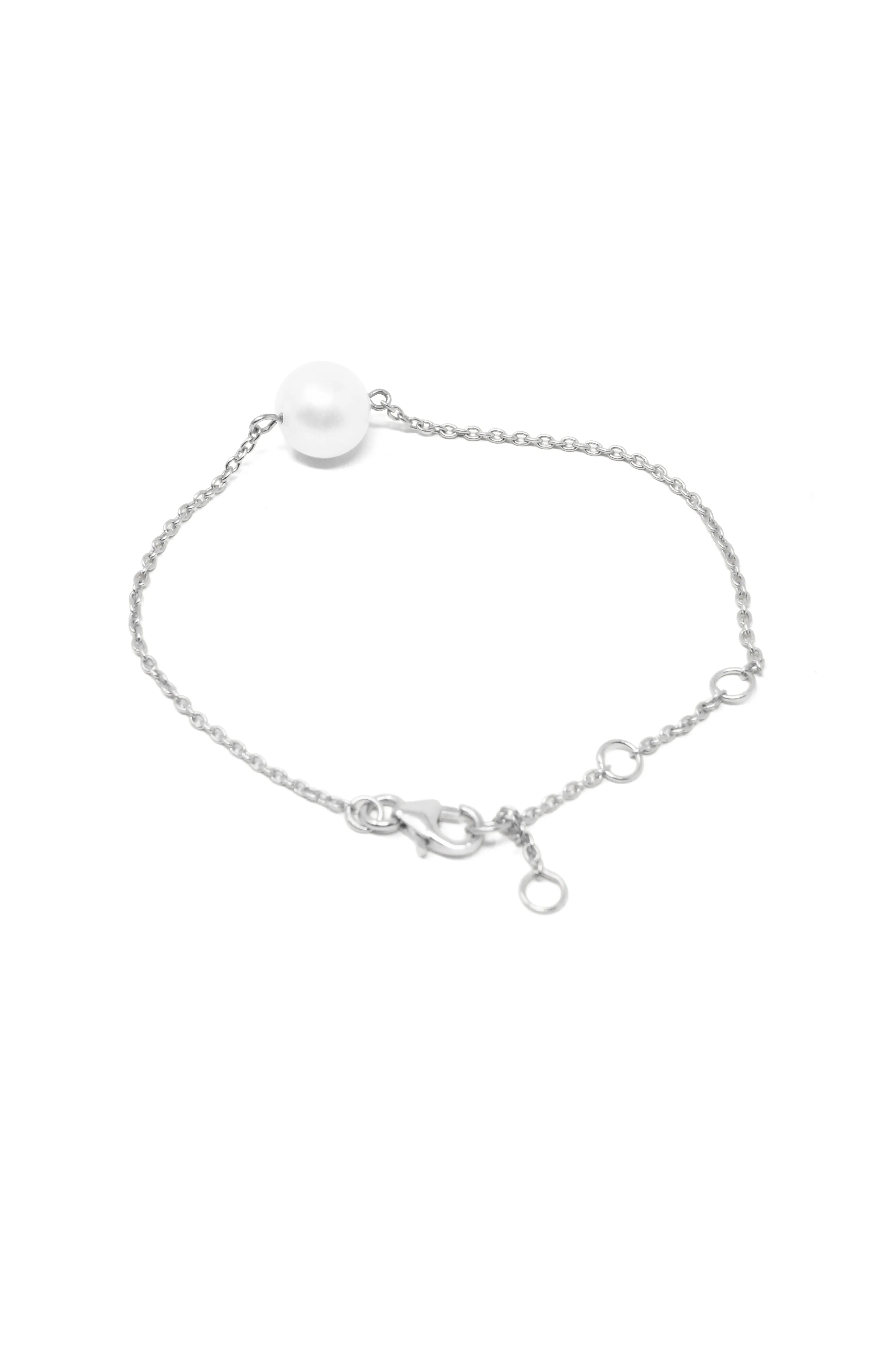 Carry Me Everywhere Pearl Blush Chain Gold Plated Sterling Silver Bracelet