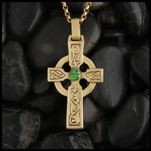 Celtic Abbey Cross Pendant in 14K Gold