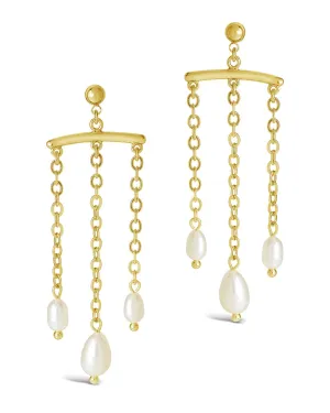 Chains & Pearls Chandelier Drop Earrings