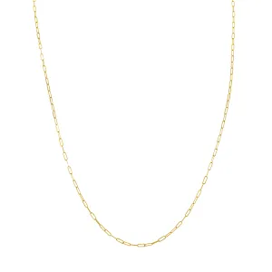 CHAINS: DAINTY PAPERCLIP CHAIN-14KT GOLD
