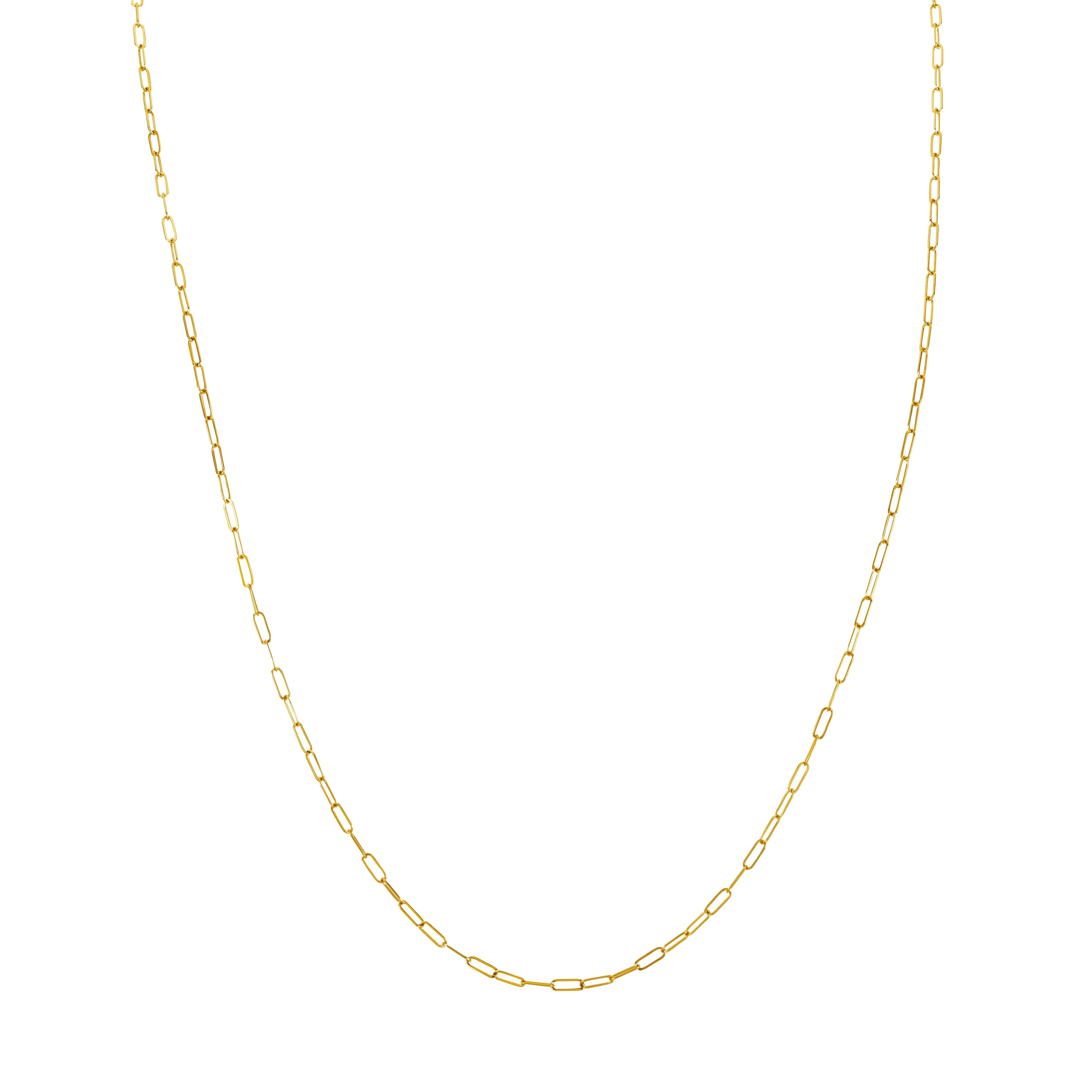 CHAINS: DAINTY PAPERCLIP CHAIN-14KT GOLD