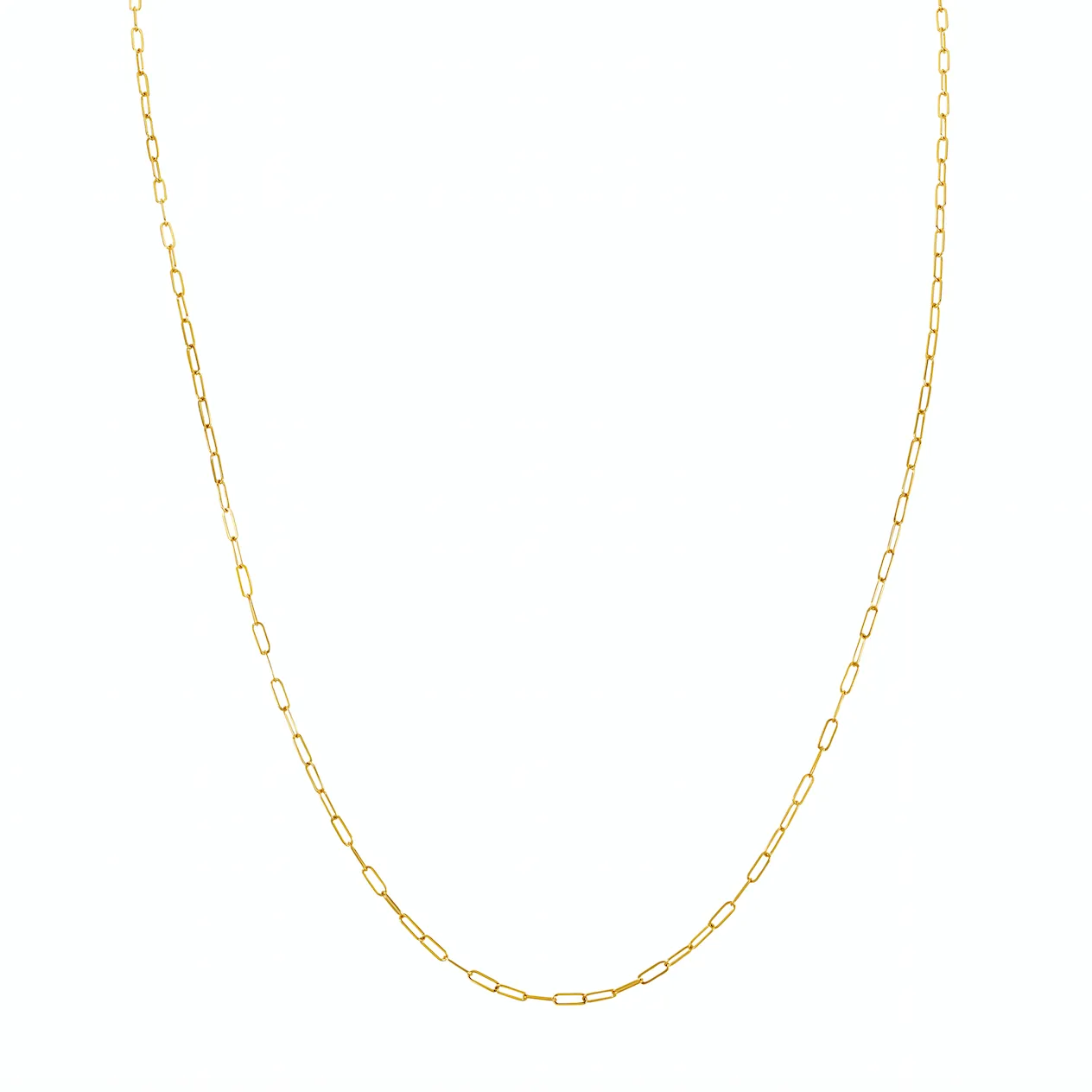 CHAINS: DAINTY PAPERCLIP CHAIN-SILVER & PLATED