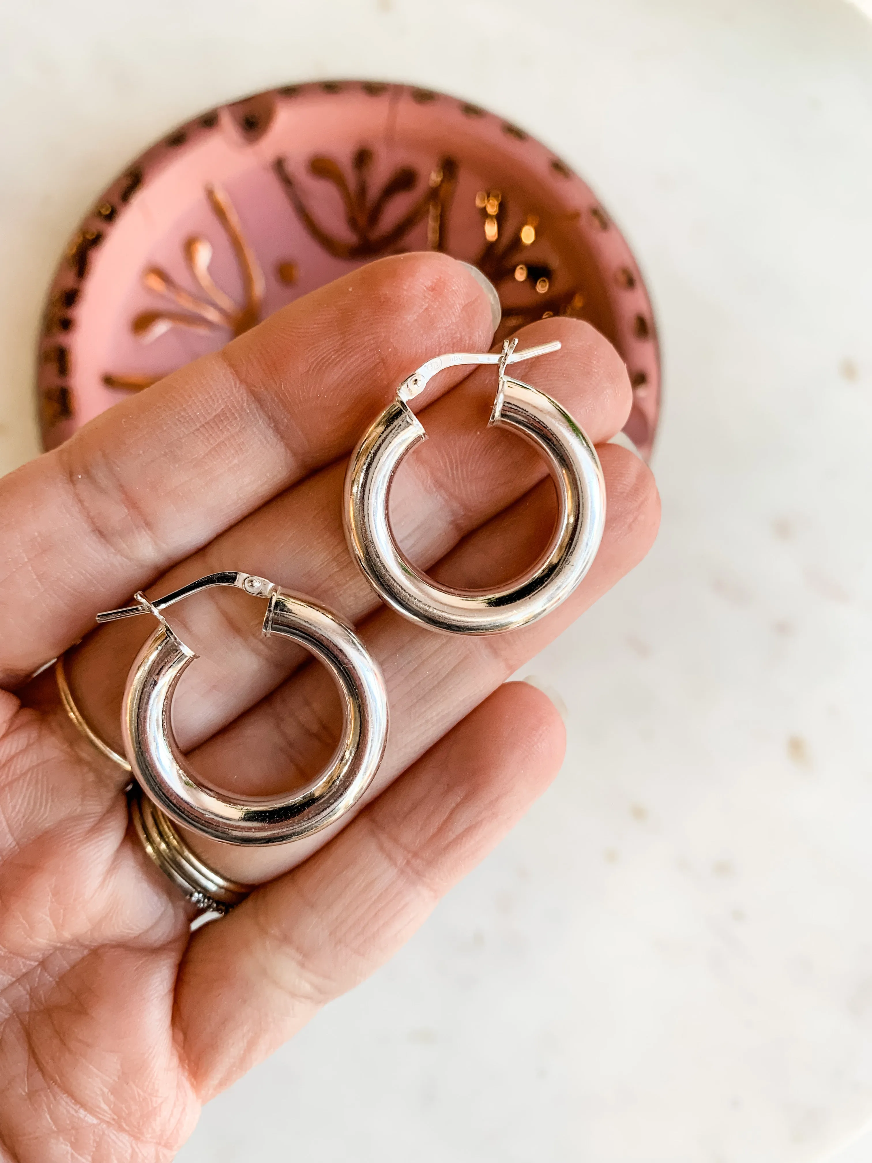 Chunky Sterling Silver Endless Hoops