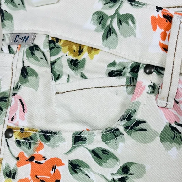 Citizens of Humanity Mandy High Waist Retro Slim Roll Up Floral Jeans Size 31