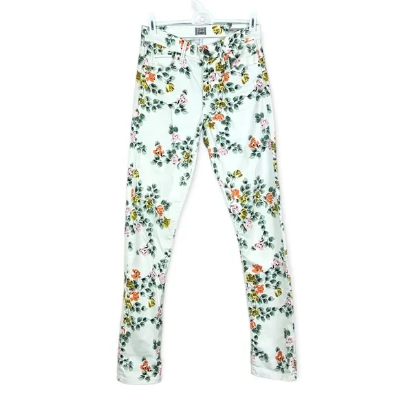 Citizens of Humanity Mandy High Waist Retro Slim Roll Up Floral Jeans Size 31