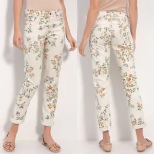 Citizens of Humanity Mandy High Waist Retro Slim Roll Up Floral Jeans Size 31