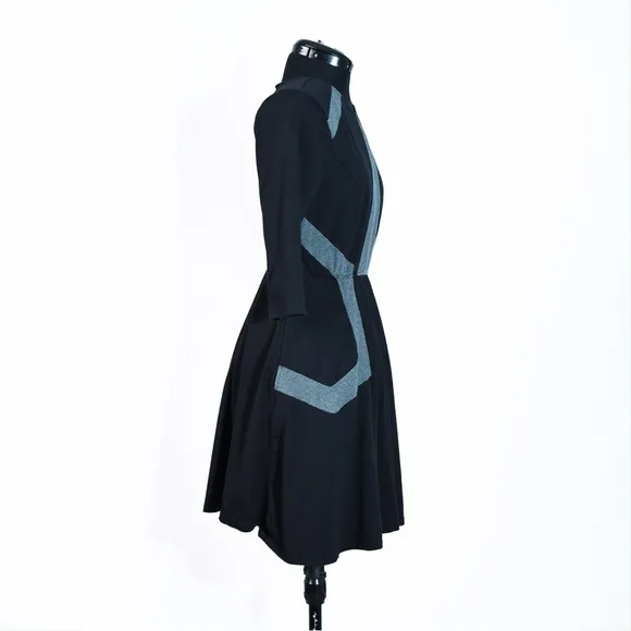 Colorblock Cotton Knit Midi Dress