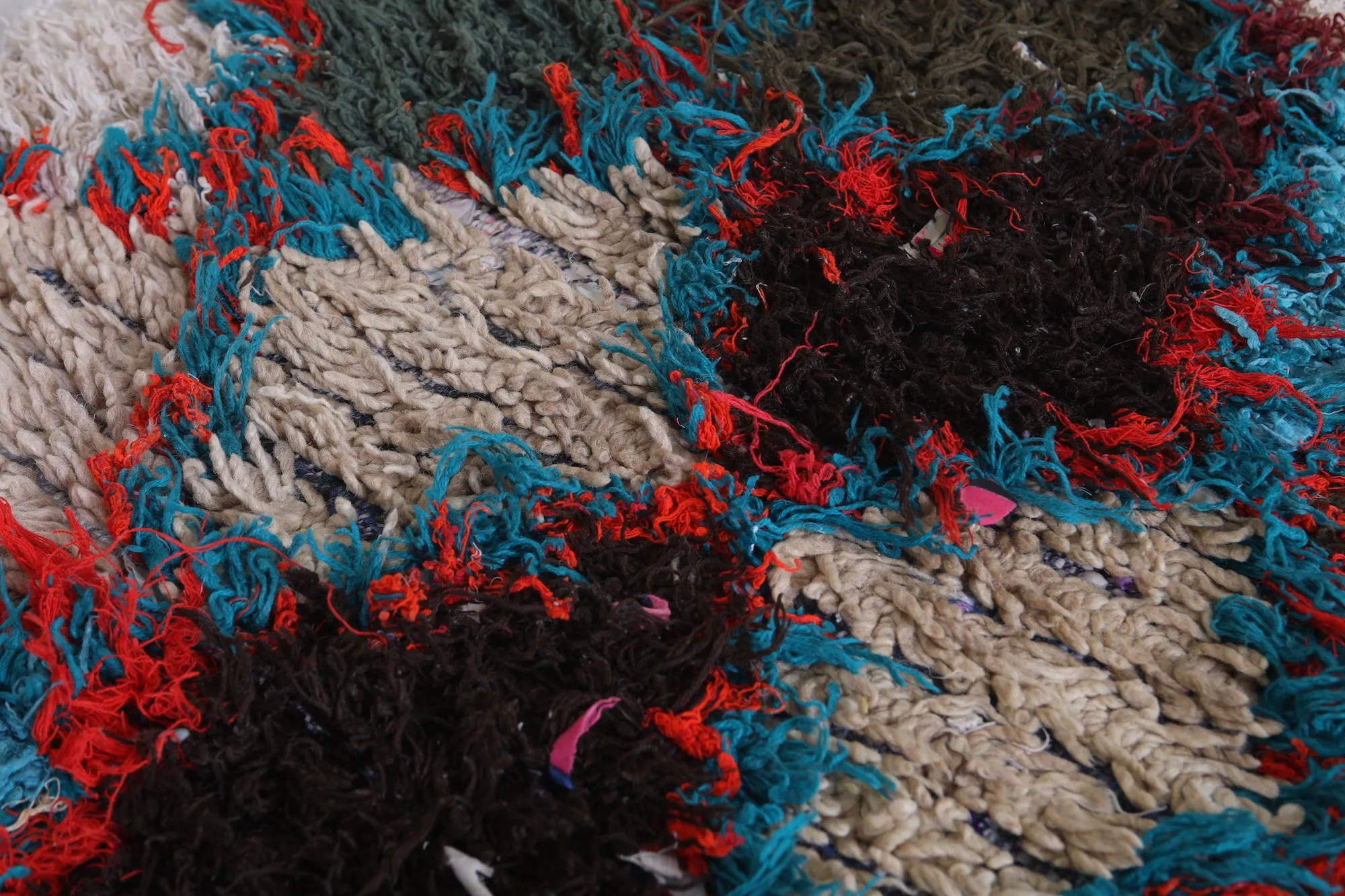 Colorful Moroccan Rug - Handwoven 2.3ft x 5.1ft | Bold Tribal Design