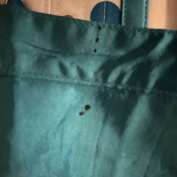 Corset Story | UNIQUE Steel-Boned Cyan Polkadot Halter Overbust Corset, US4, NWT