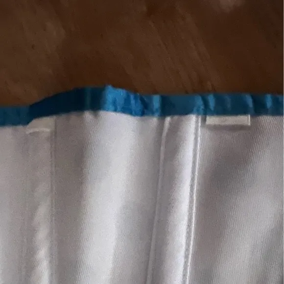 Corset Story | UNIQUE Steel-Boned Cyan Polkadot Halter Overbust Corset, US4, NWT