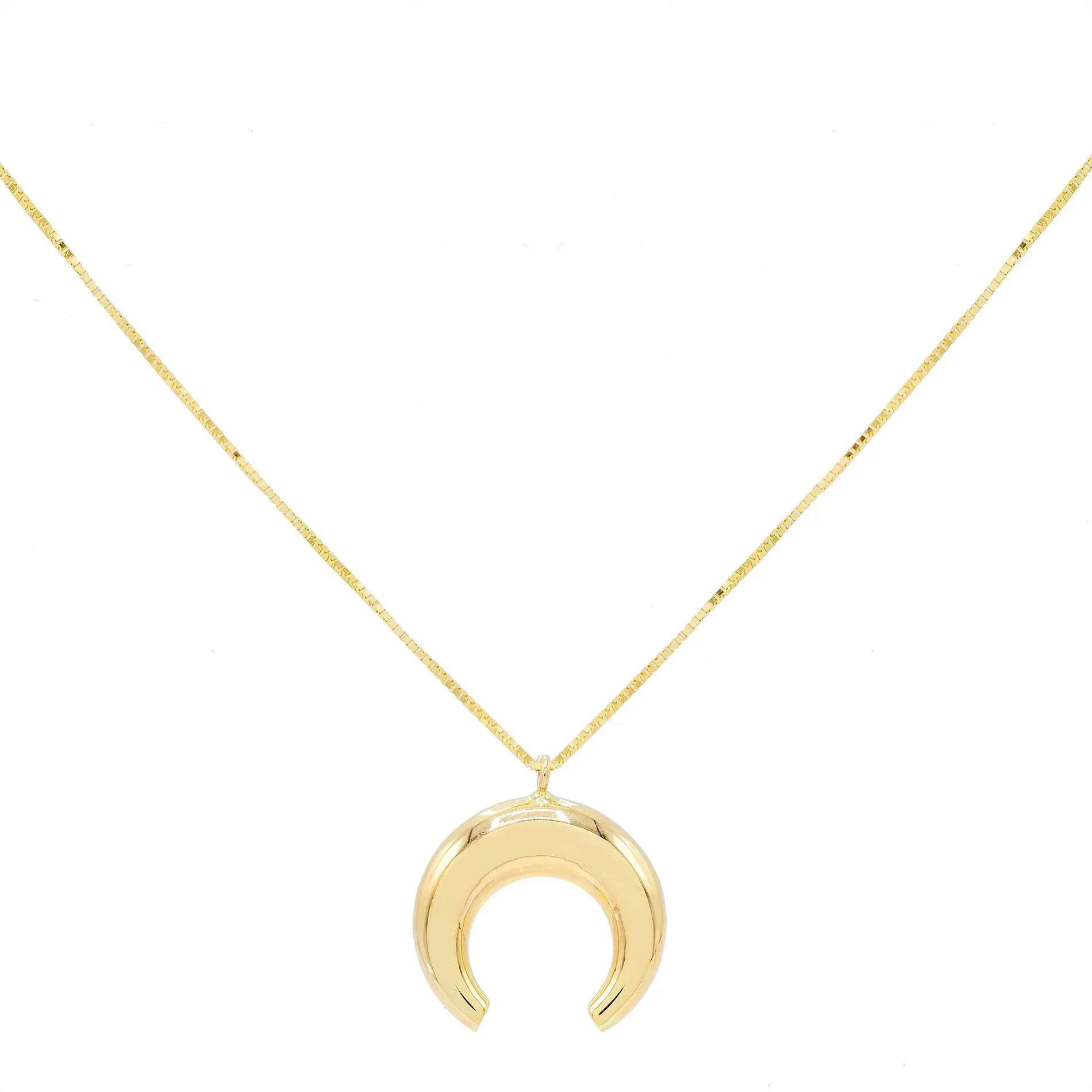 Cowhorn Necklace 14K