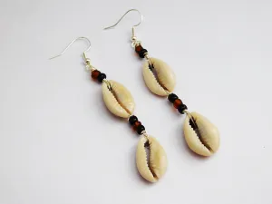 Cowrie Shell Earrings African Jewelry Ethnic Women