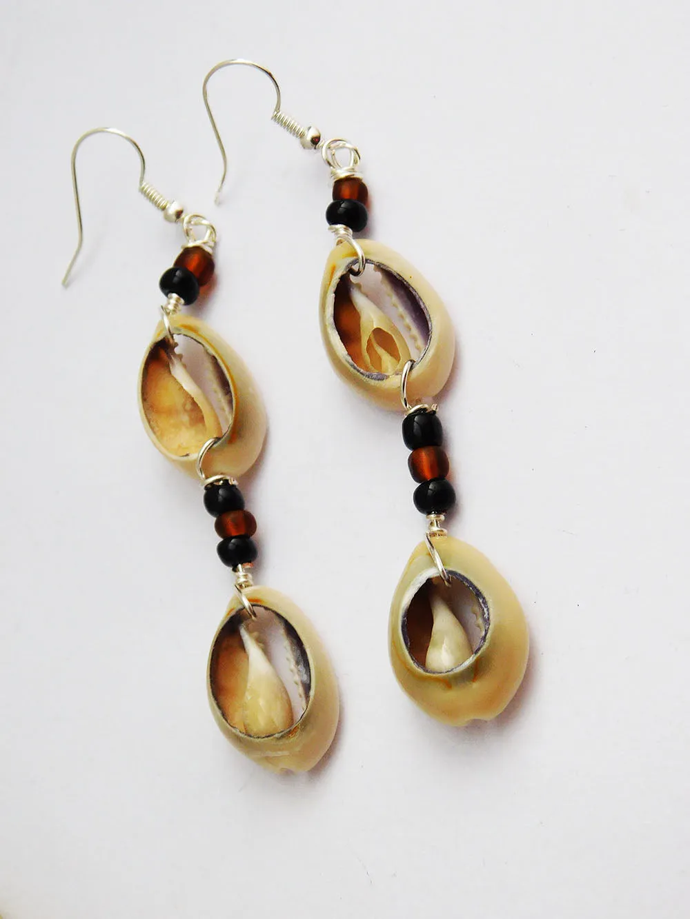 Cowrie Shell Earrings African Jewelry Ethnic Women