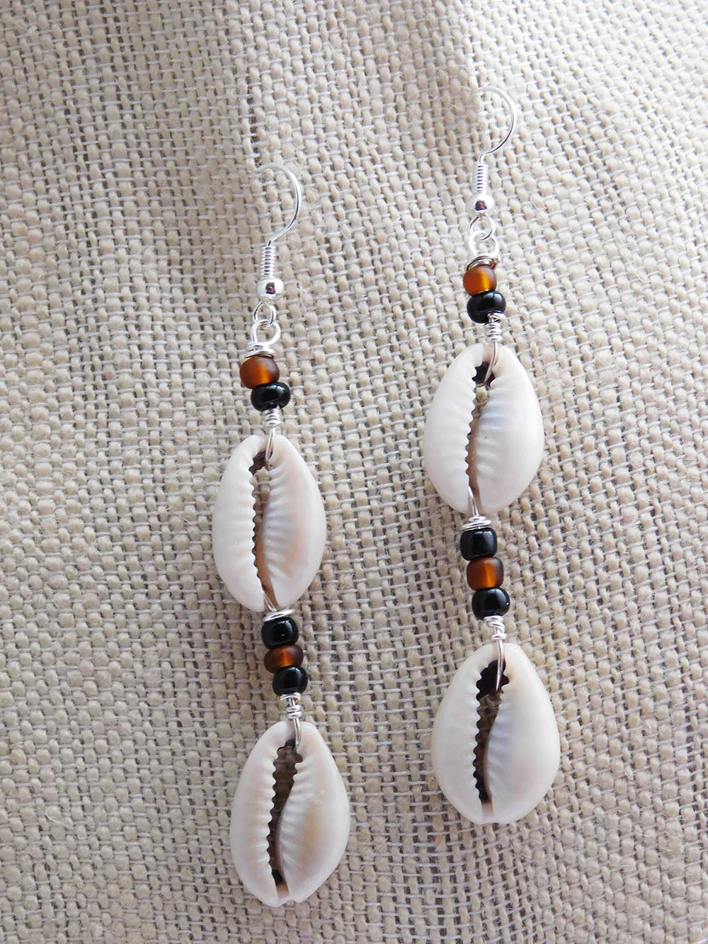 Cowrie Shell Earrings African Jewelry Ethnic Women