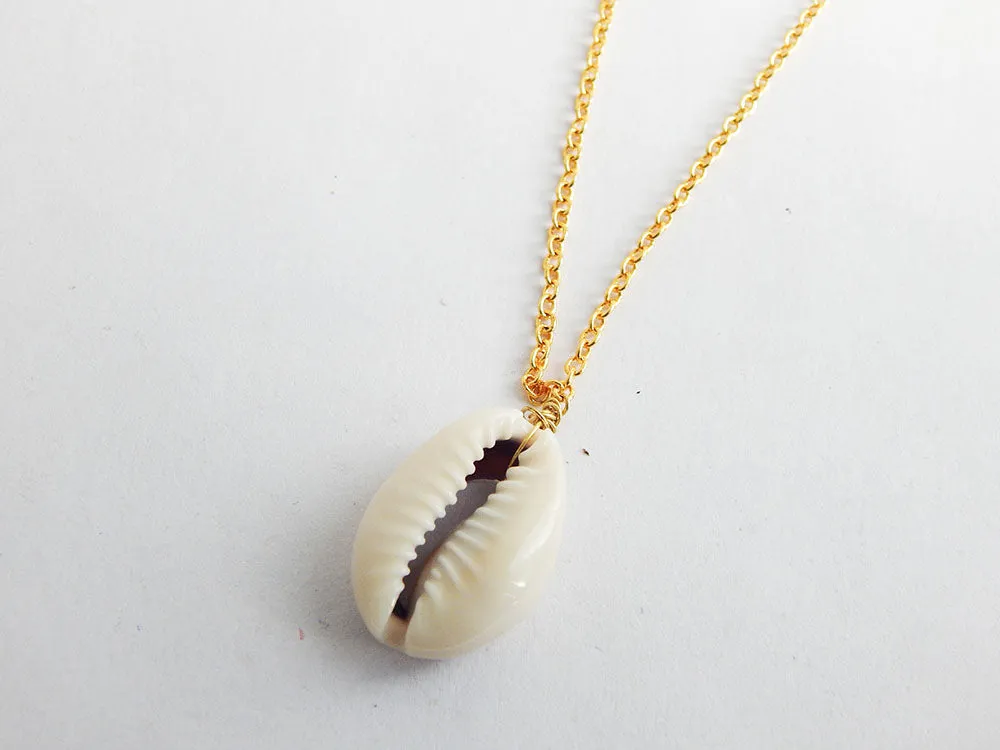 Cowrie Shell Necklace Gold African Ethnic Jewelry The Blacker The Berry®