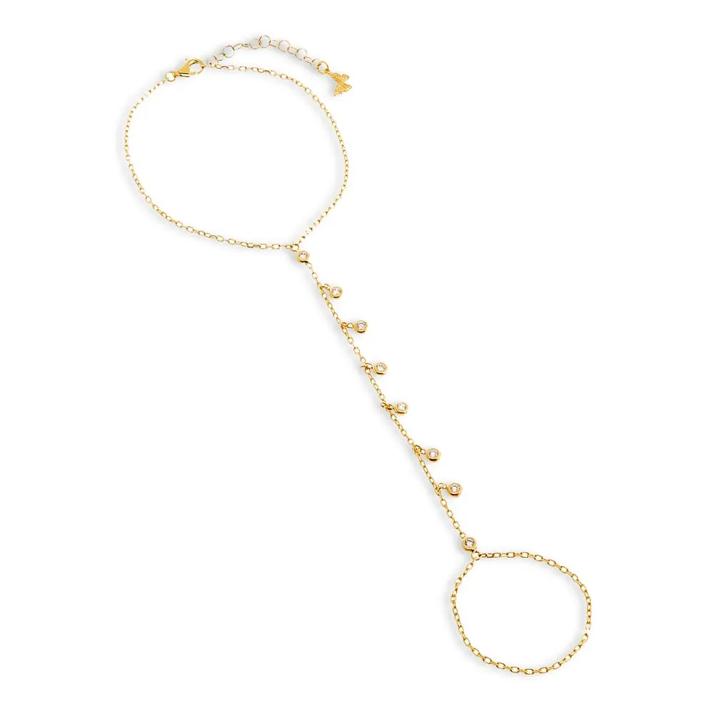 CZ Bezel Shaker Hand Chain