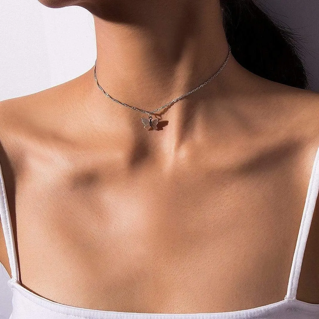 Dainty Butterfly Chain Necklace