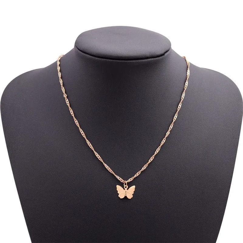 Dainty Butterfly Chain Necklace