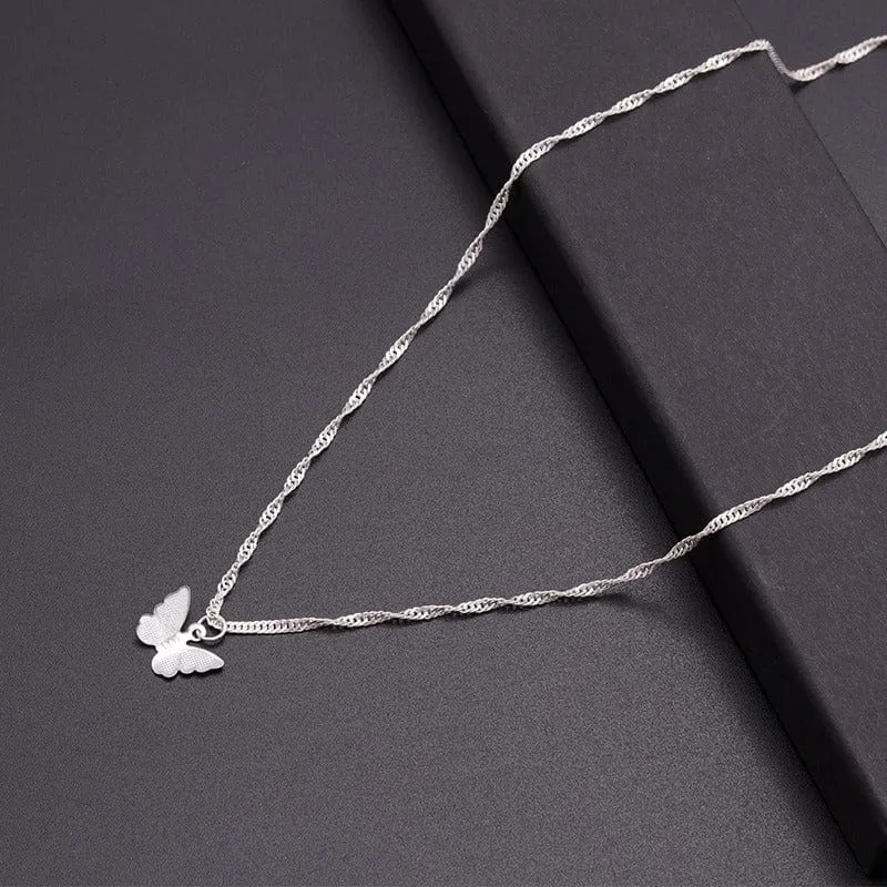 Dainty Butterfly Chain Necklace