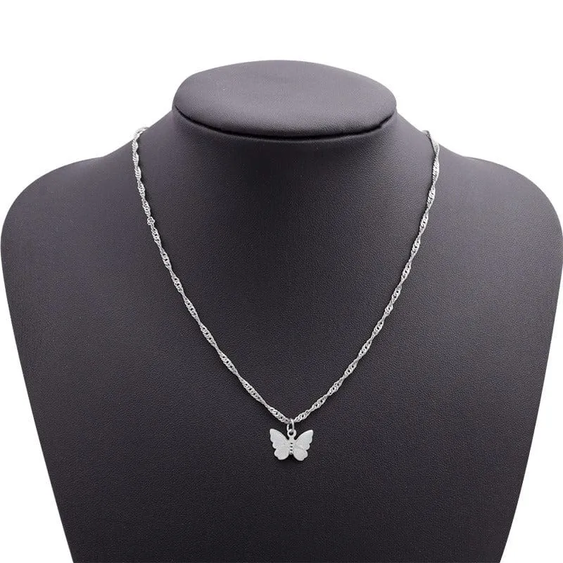 Dainty Butterfly Chain Necklace