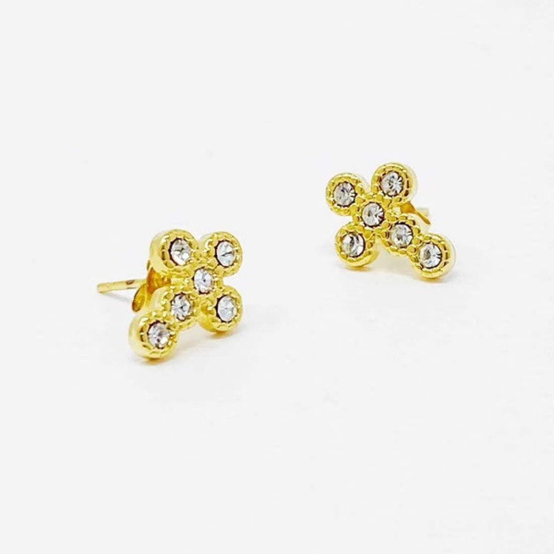 Dainty Cross Stud Earrings