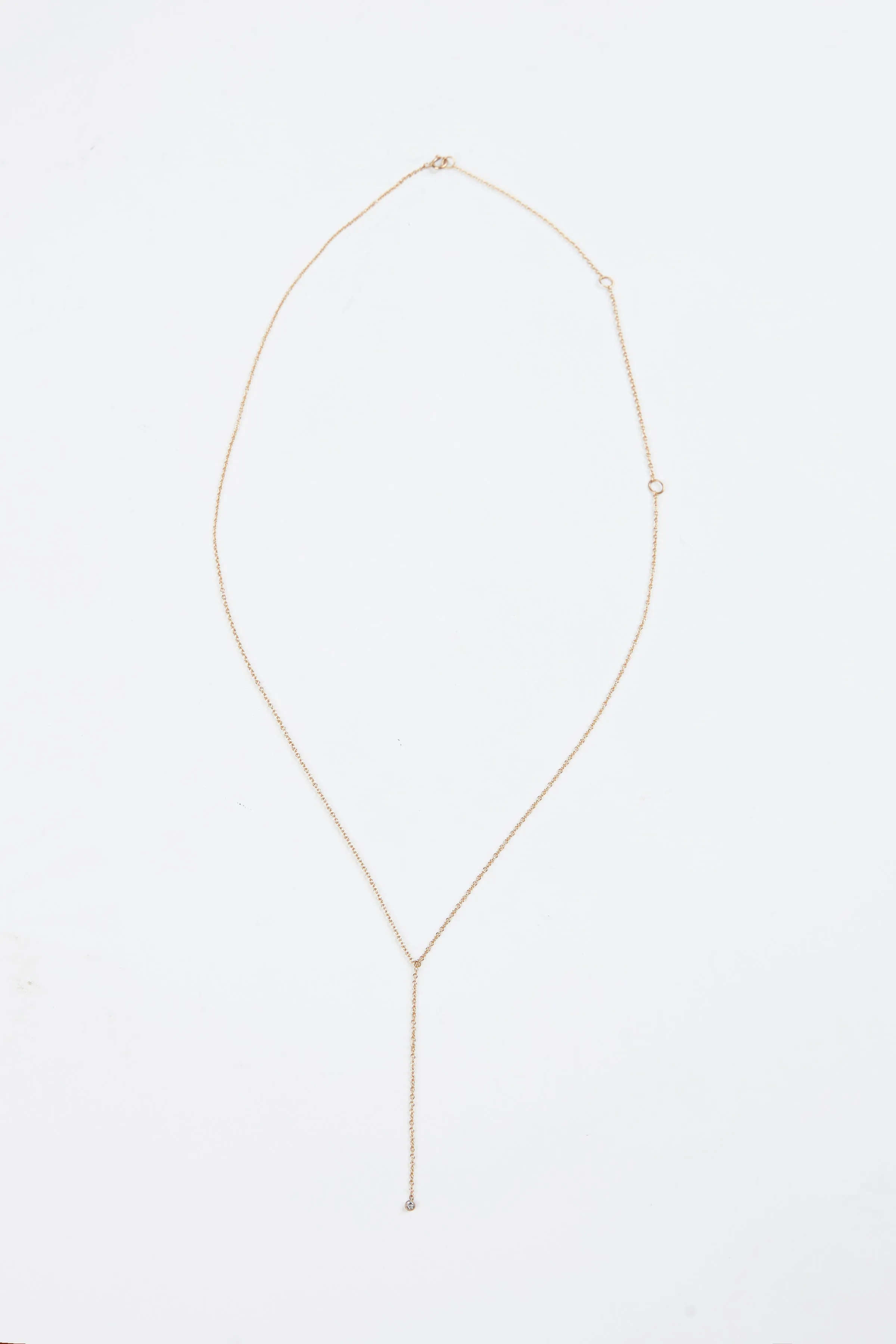 DAINTY DIAMOND LARIAT NECKLACE