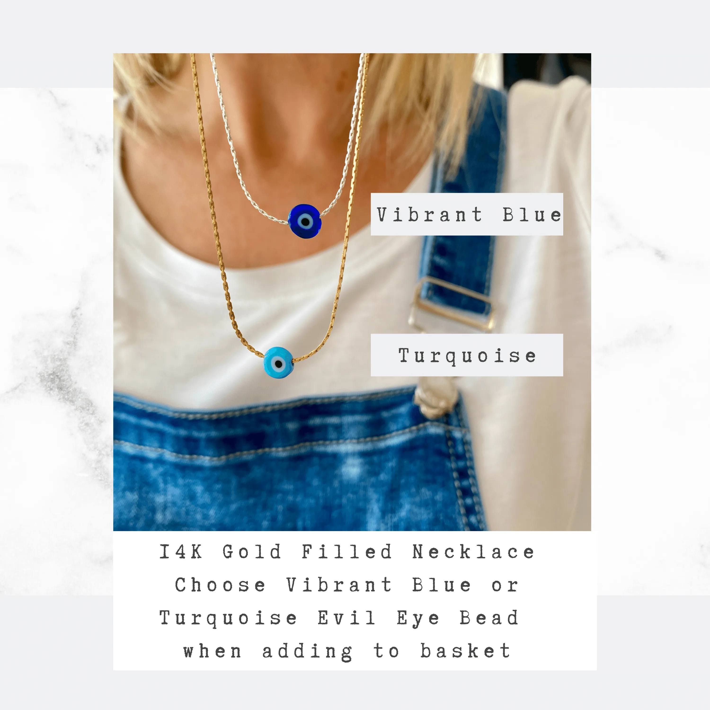 Dainty Gold Evil Eye Necklace