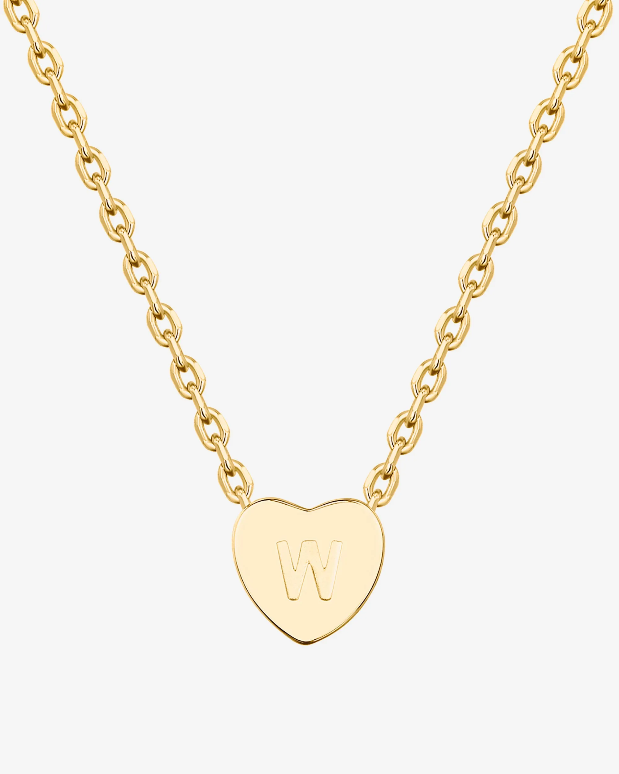Dainty Heart Initial Necklace