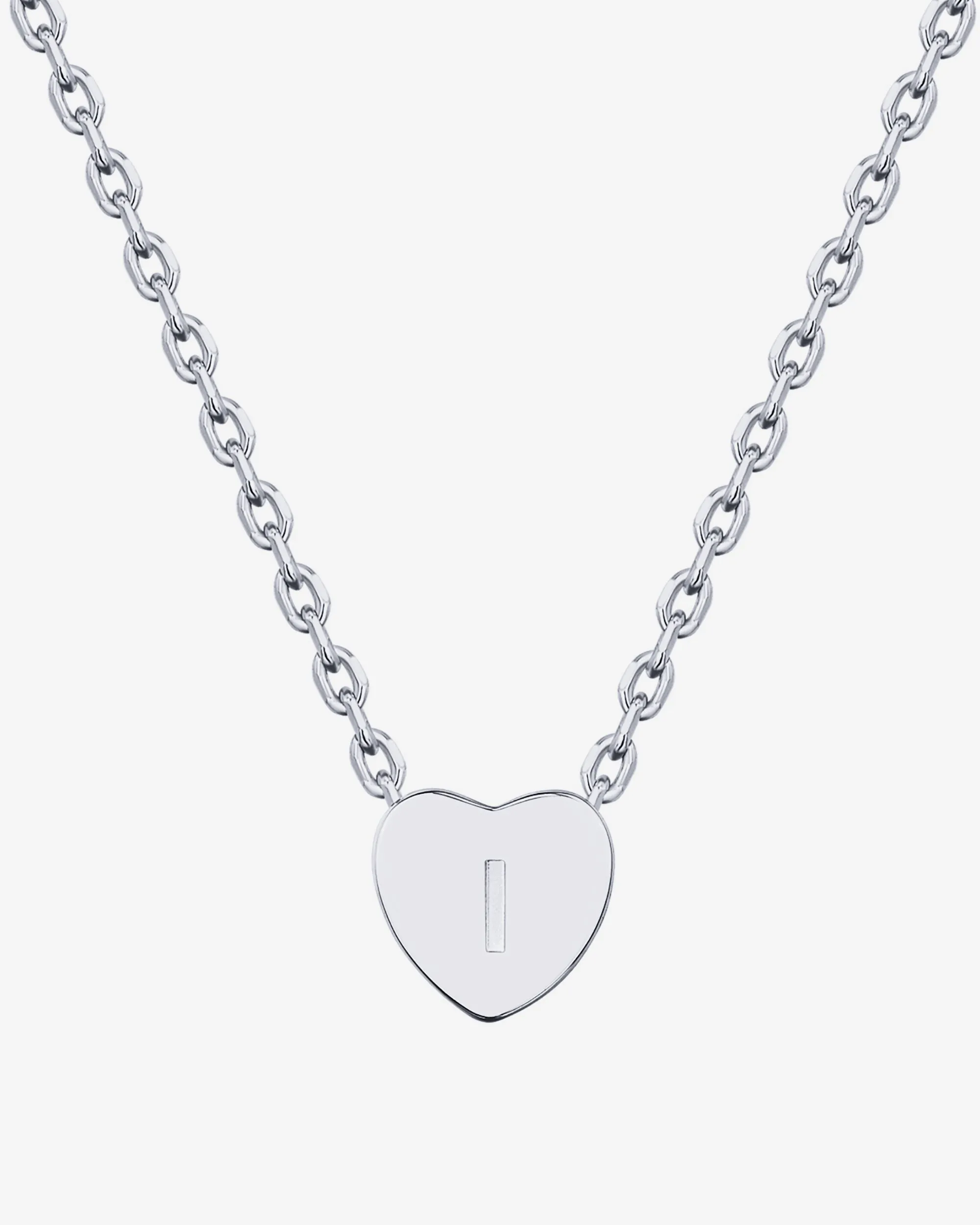 Dainty Heart Initial Necklace