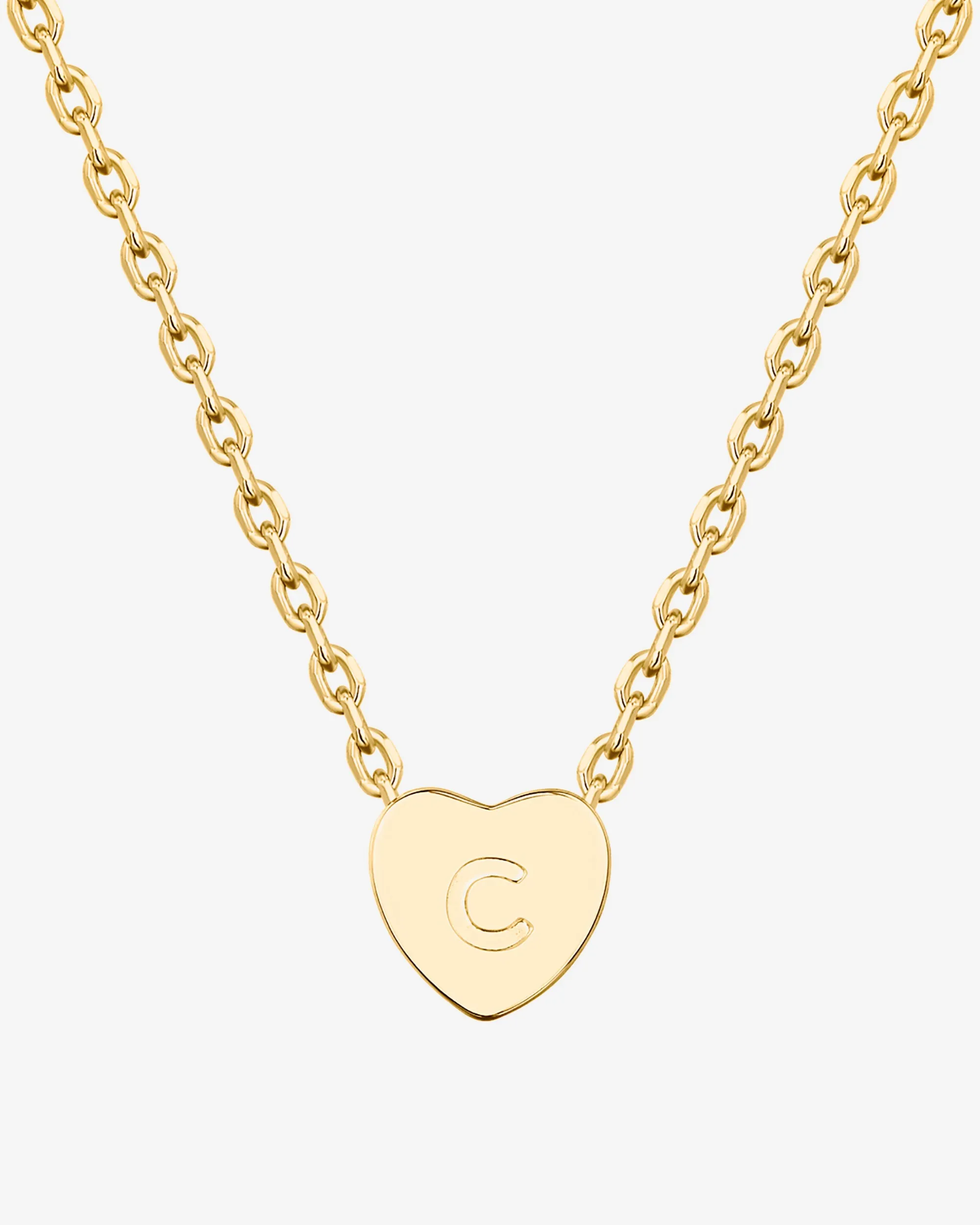 Dainty Heart Initial Necklace