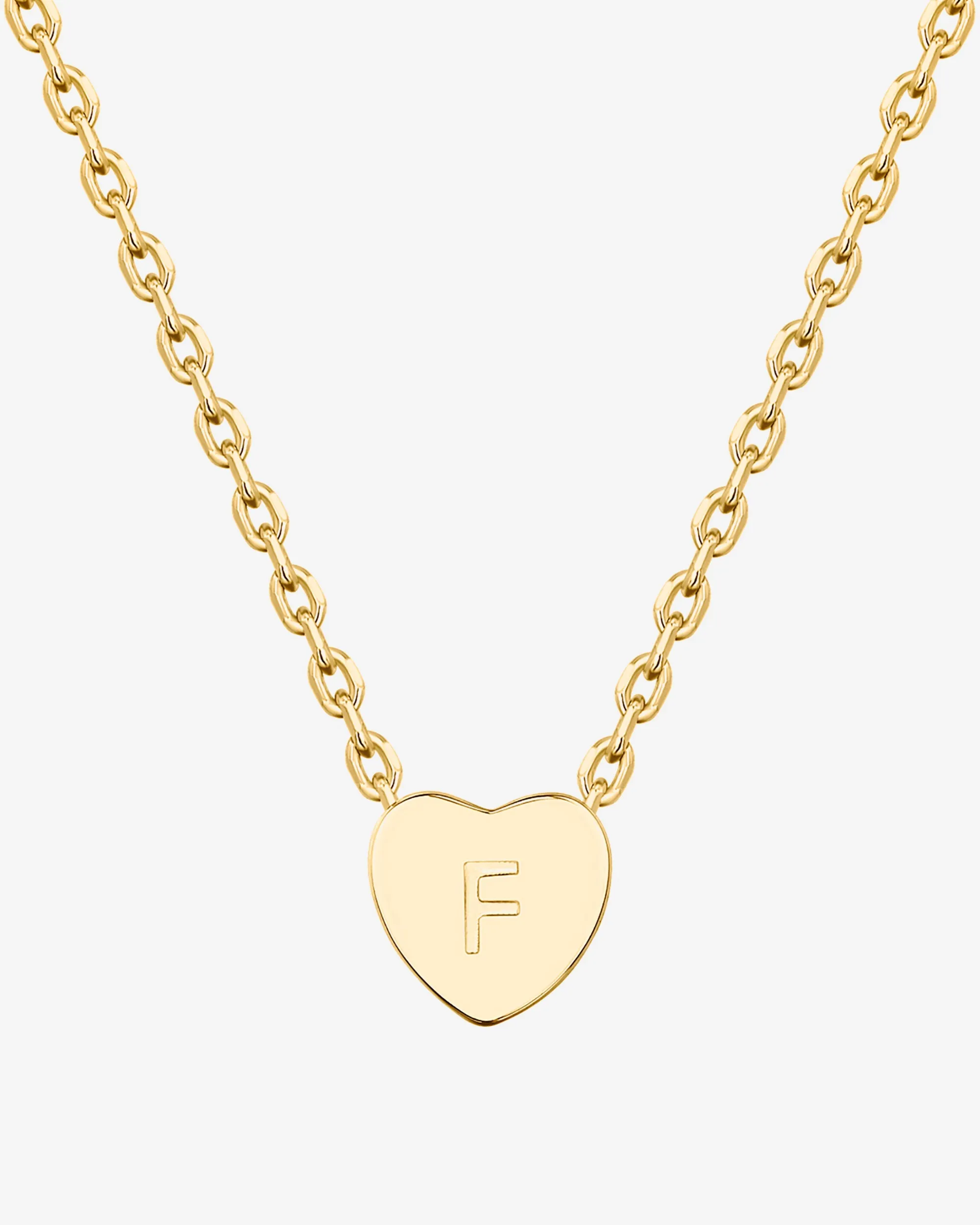 Dainty Heart Initial Necklace