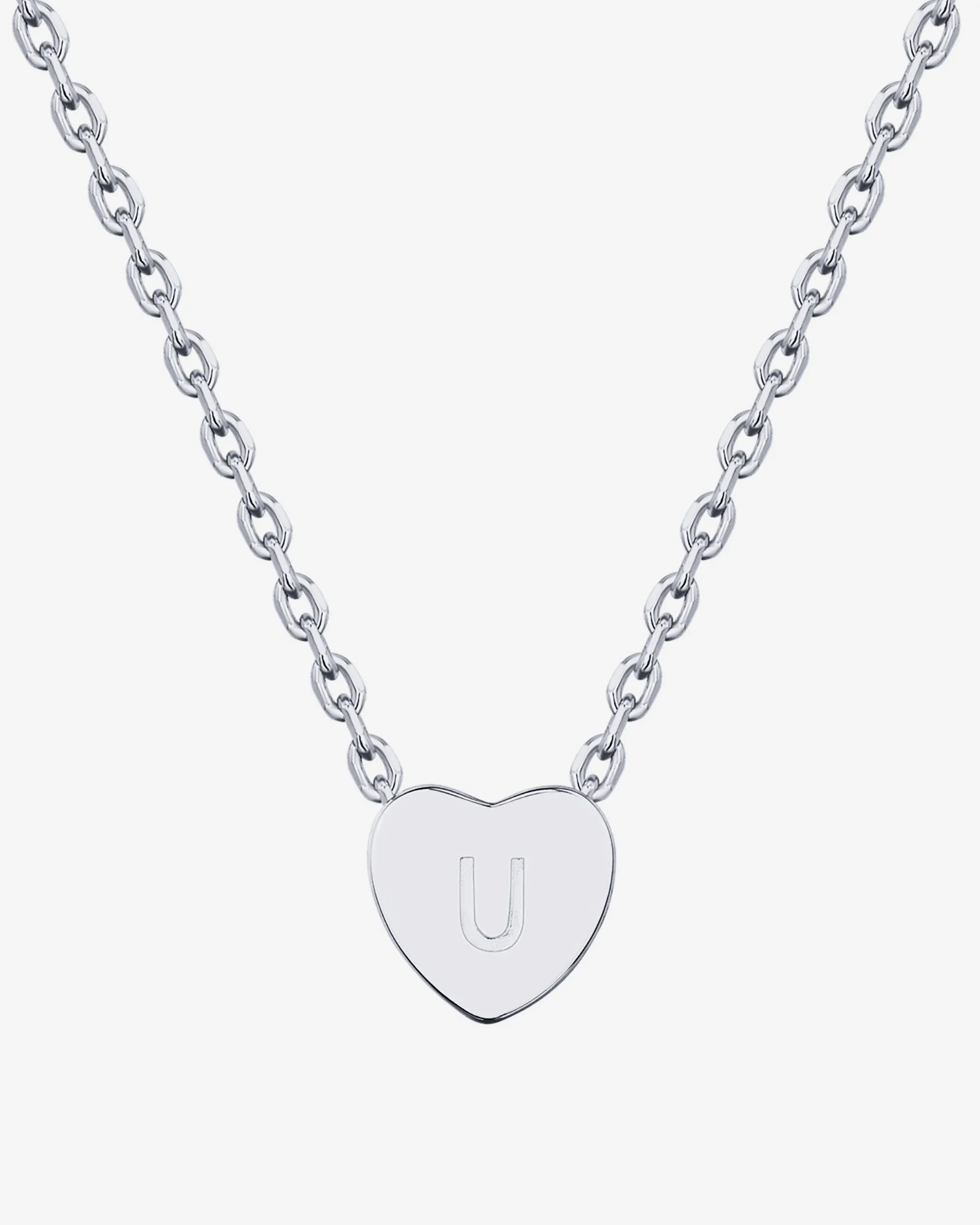 Dainty Heart Initial Necklace