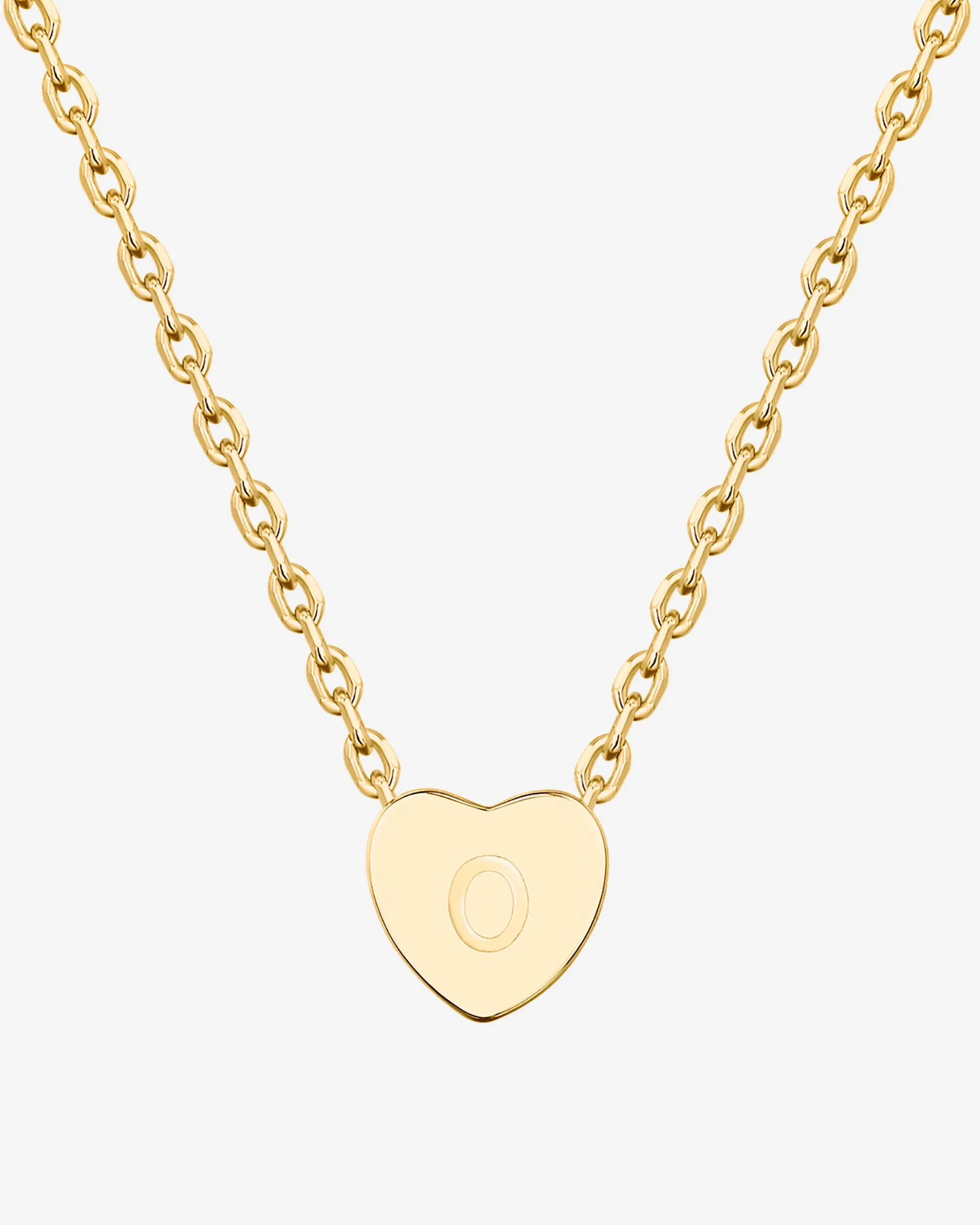 Dainty Heart Initial Necklace