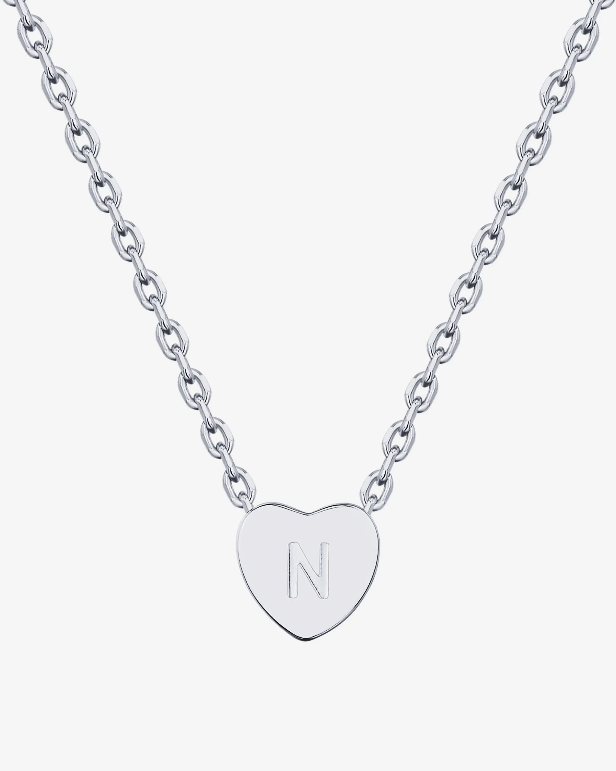 Dainty Heart Initial Necklace