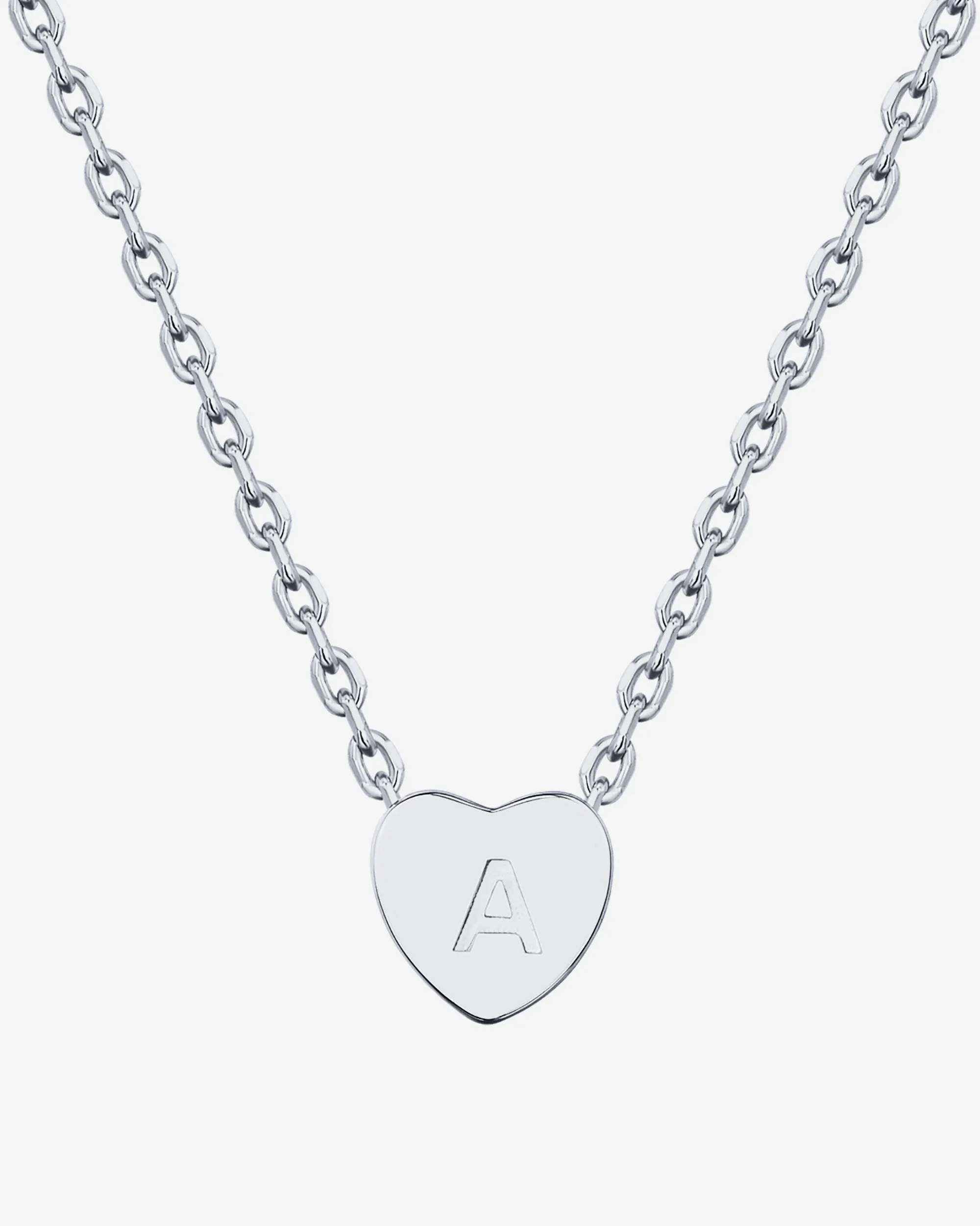 Dainty Heart Initial Necklace