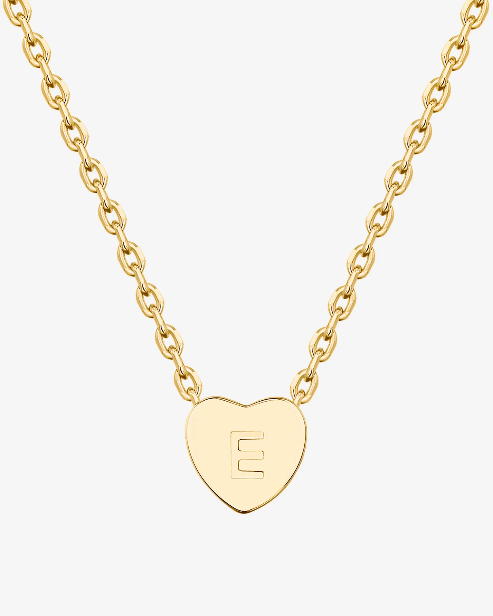 Dainty Heart Initial Necklace