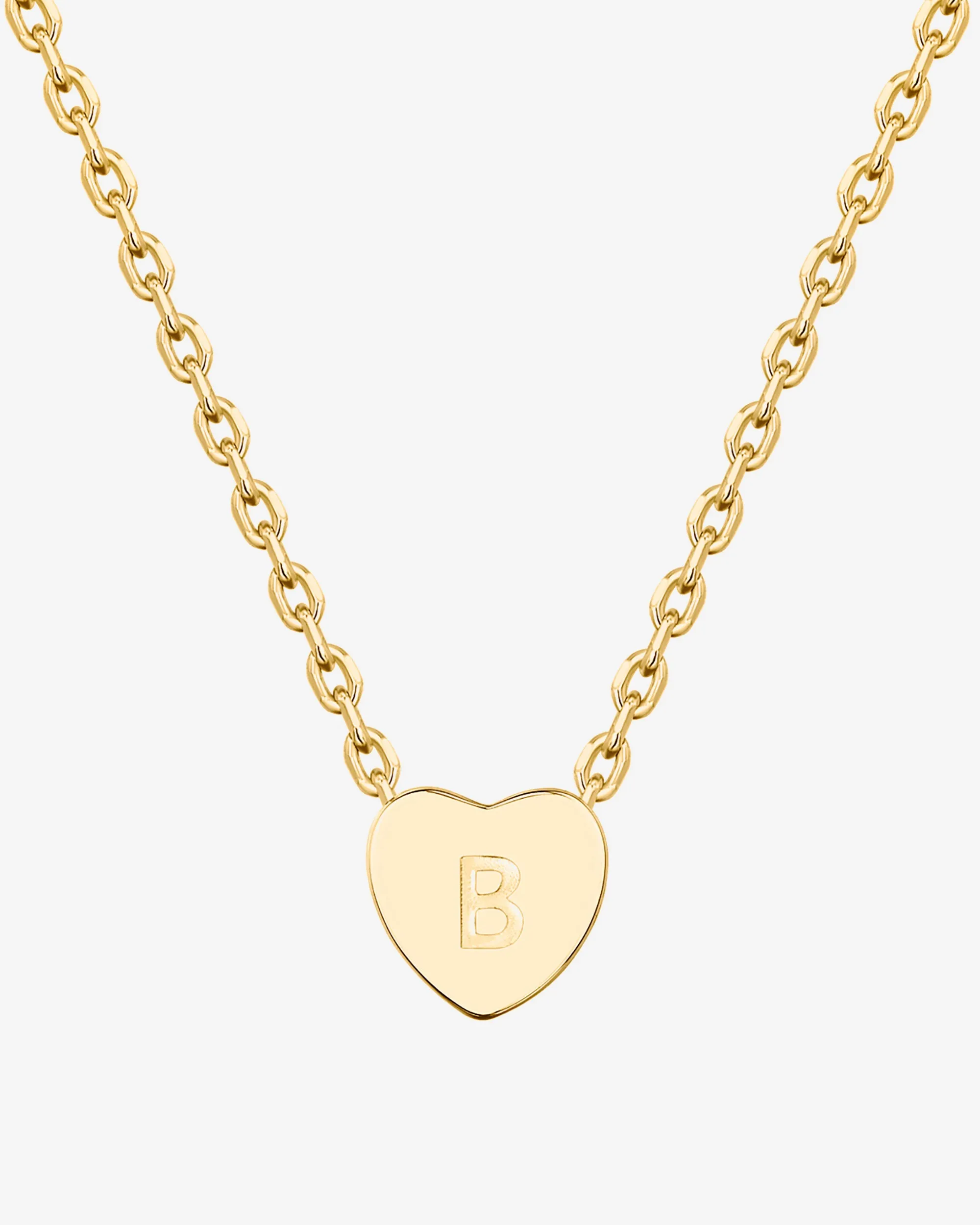 Dainty Heart Initial Necklace