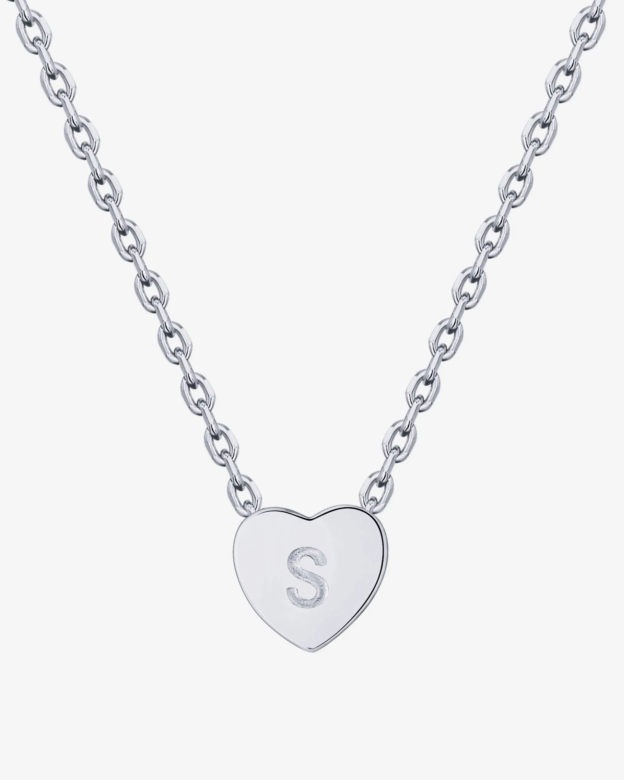 Dainty Heart Initial Necklace